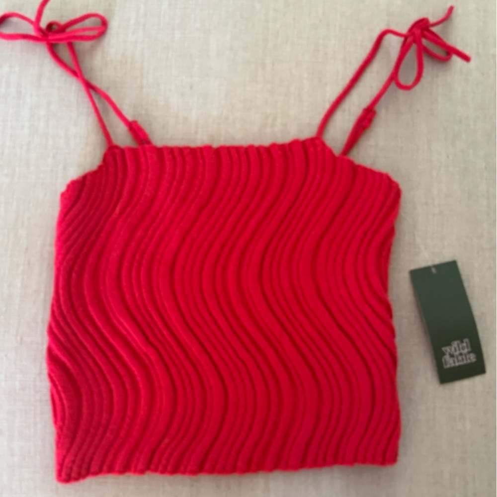 Wild Fable Scarlet Ribbed Tank